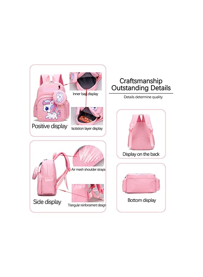 S-TOP Toddler Backpack Cute Cartoon Schoolbag Lightweight Bookbags Daypack School Backpack with Adujustable Strap Small Preschool School Bag with Coin Pocket for Girls Boys - Image 3
