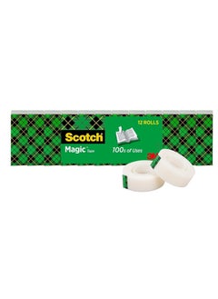 Scotch  شريط سحري غير مرئي مكون من 12 قطعة بعرض 19 مم  - Image 1