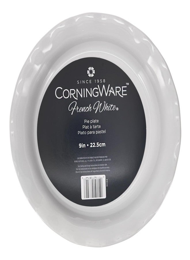 كورنينج وير طبق فطيرة كورنينج وير FW111 فرنسي أبيض مقاس 9 بوصات - Image 4