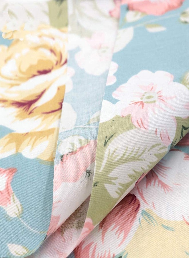 Hanjunzhao Vintage Floral Print Fabric by The Yard, Precuts Cotton Fabric 39 by 63 inches for Quilting, Sewing, Crafts, Home Décor (Green) - Image 2