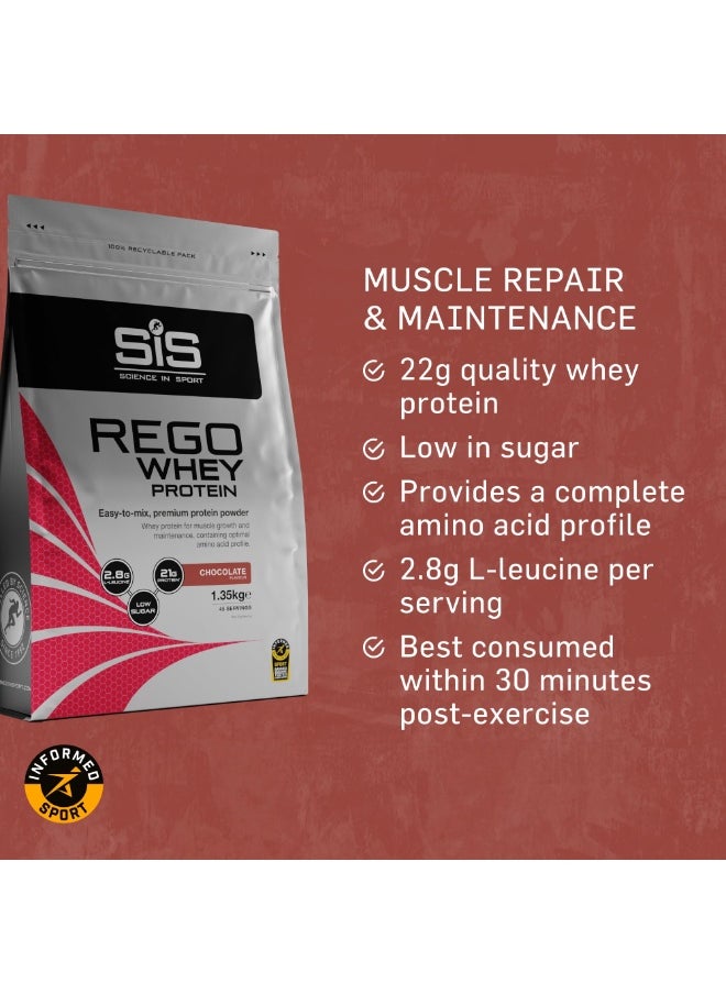 SIS REGO Whey Protein | Easy-to-mix, premium protein powder | Chocolate Flavour, 1.35kg, 45 Servings  - Image 3