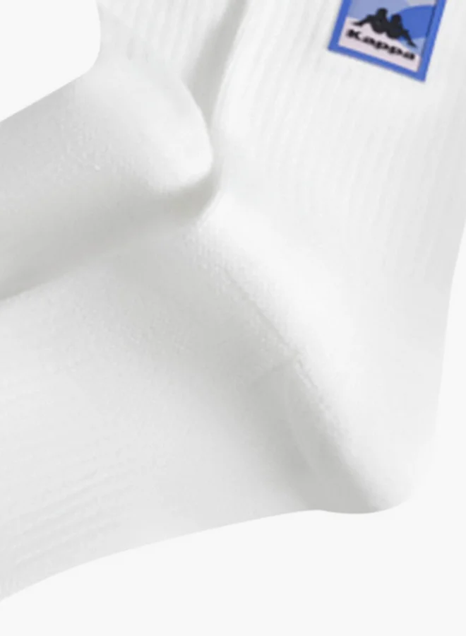 Kappa WHITE Men Crew Length Sports Socks - Set of 2 for Men | Best Price UAE