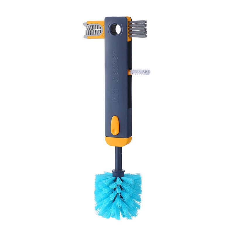 Creative Four-In-One Cup Brush Telescopic Pole Cup Cleaning Brush Long-Handled Gap Brush Bottle Brush Thermos Cup Lid Brush - Image 1