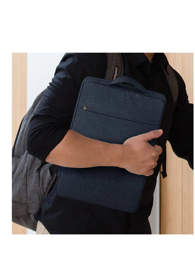 15 Inch Laptop Sleeve Bag with Front Pocket Handle,Briefcase for 15" MacBook Pro A1707 A1990(2016-2019)/15" Samsung Notebook 9 Pen Pro/15 Surface Laptop 3 4 5, Navy Blue - Image 5
