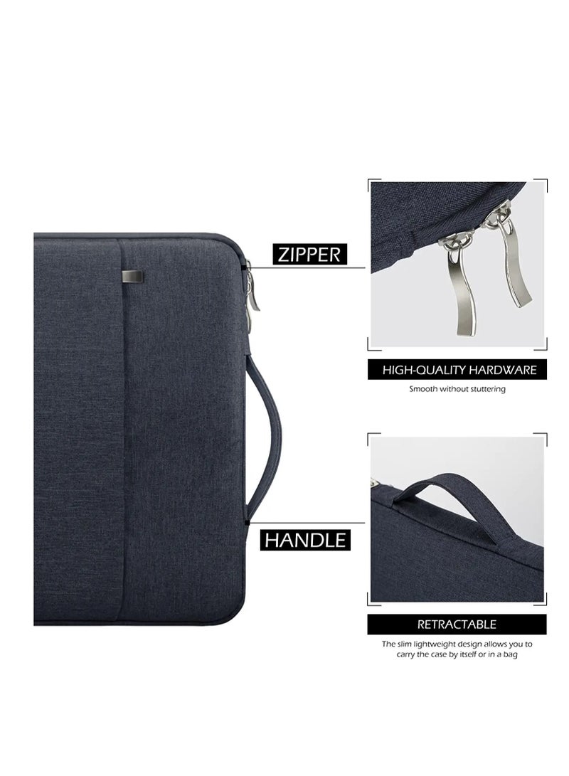 15 Inch Laptop Sleeve Bag with Front Pocket Handle,Briefcase for 15" MacBook Pro A1707 A1990(2016-2019)/15" Samsung Notebook 9 Pen Pro/15 Surface Laptop 3 4 5, Navy Blue - Image 4