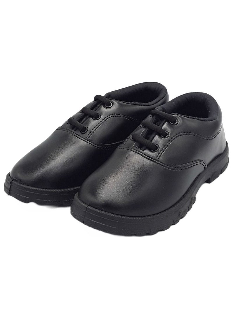 Welcome Shoes - Boys School Shoes WA3 Black Uniform Shoes for Kids - Image 1