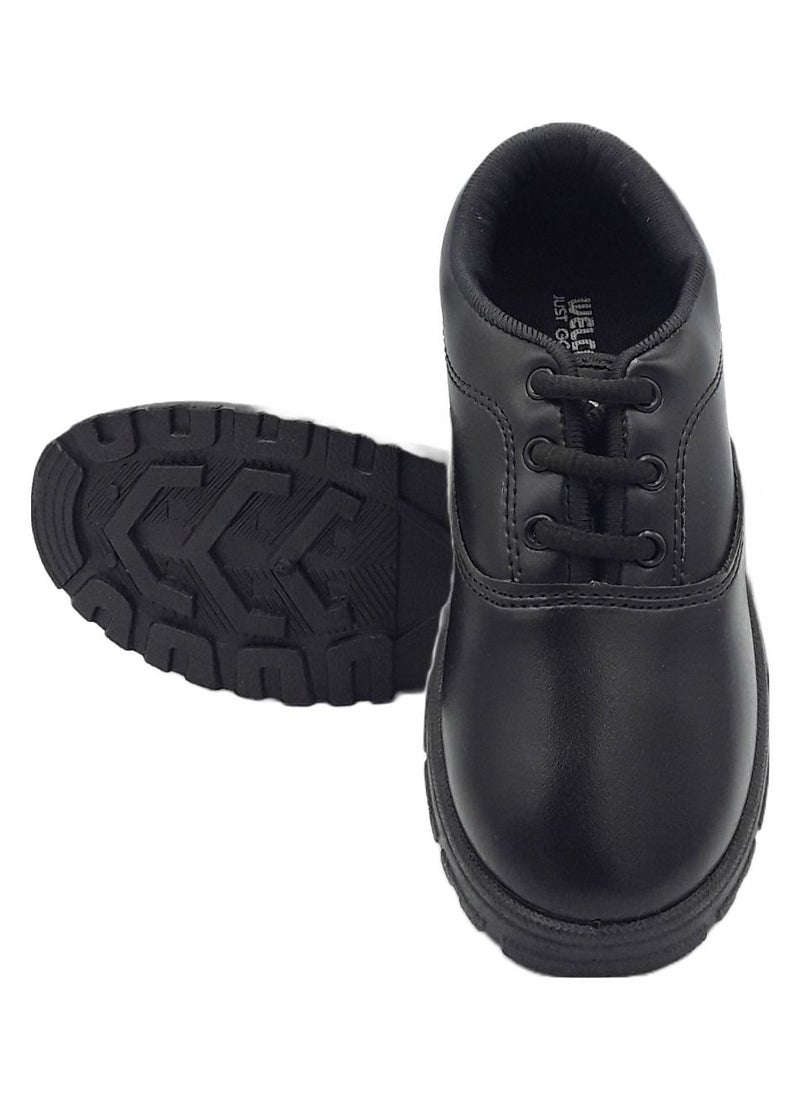 Welcome Shoes - Boys School Shoes WA3 Black Uniform Shoes for Kids - Image 1