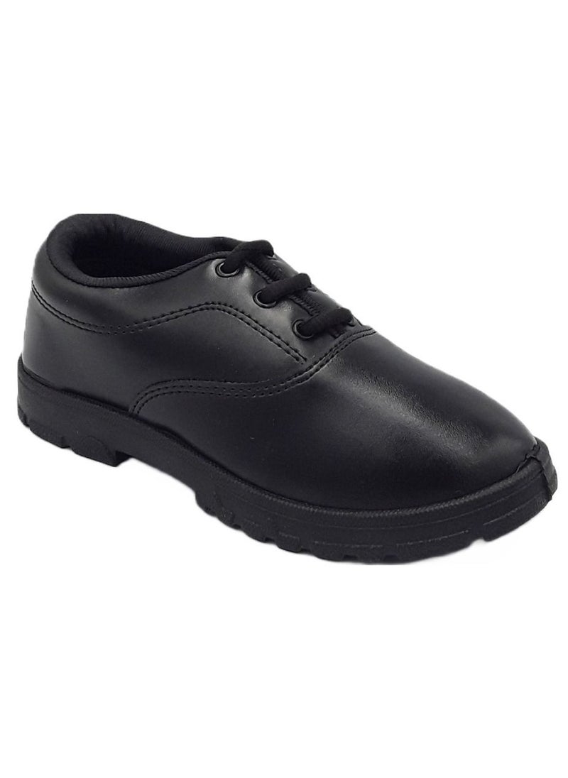 Welcome Shoes - Boys School Shoes WA3 Black Uniform Shoes for Kids - Image 1