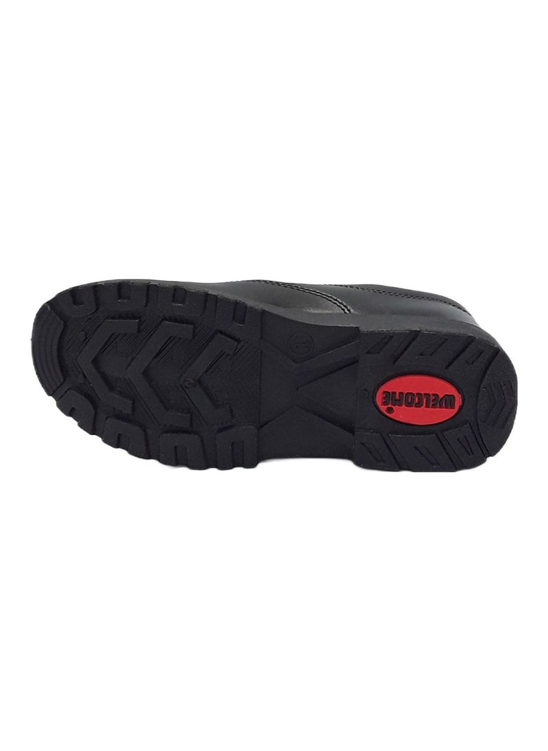 Welcome Shoes - Boys School Shoes WA3 Black Uniform Shoes for Kids - Image 1