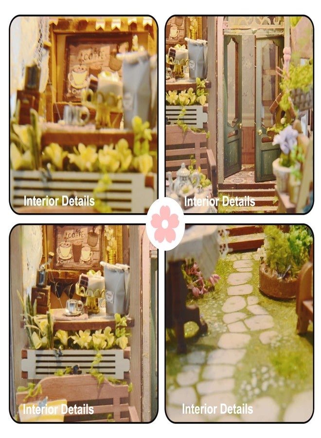 STRUCWOOD LED Garden Book Nook Kit DIY Miniature Dollhouse 3D Puzzle Wooden Bookshelf Room Decoration- Booknook Kits for Adults- Sylvia Garden (SQ-22) - Image 5