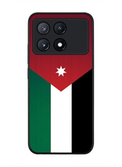 Stylizedd Rugged Black Edge Case for Xiaomi Poco X6 Pro, Slim fit Soft Case Flexible Rubber Edges Anti Drop TPU Gel Thin Cover -  Flag Of Jordan  - Image 1