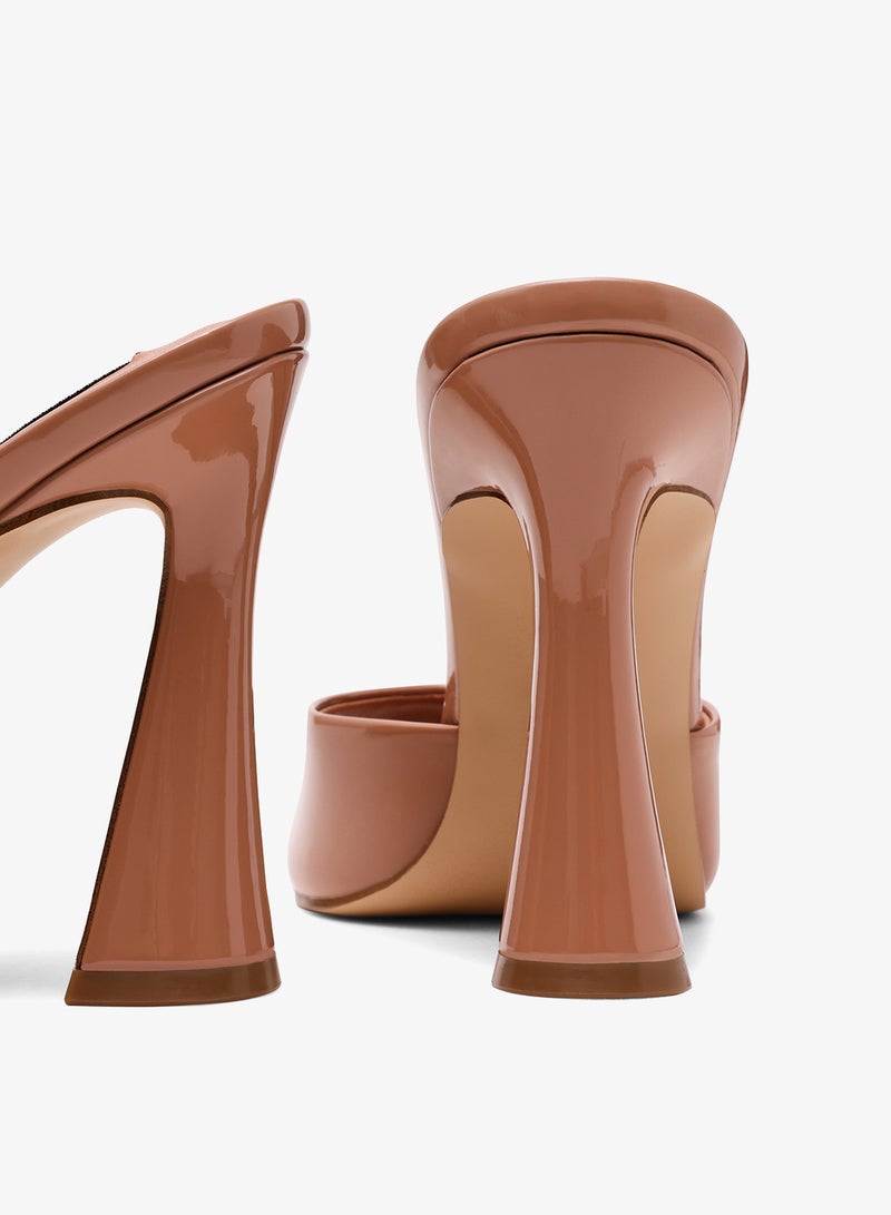 STEVE MADDEN PRESECCO Glossy Peep Toe Heeled Sandals - Image 5