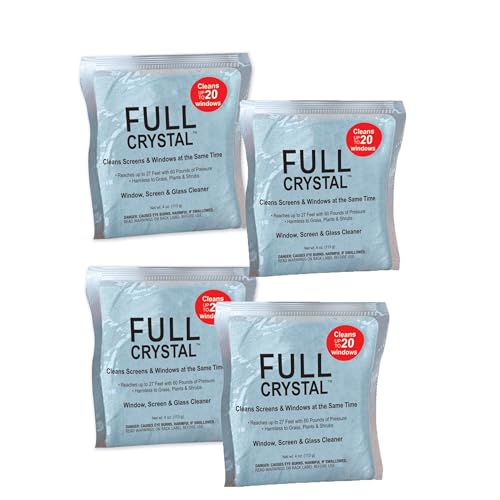 Full Crystal Refill Kit 1 lb Crystal Powder Exterior Window Cleaner for Glass and Screens Equivalent to 4 oz Bags Making Up to 640 fl oz Each Cleans Up to 80 Windows - Image 1