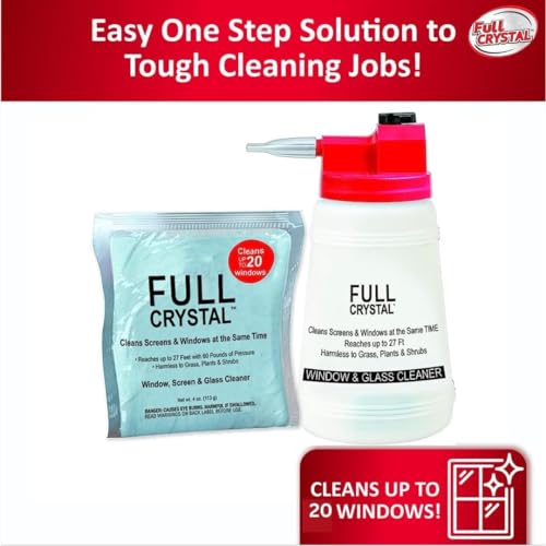 Full Crystal Refill Kit 1 lb Crystal Powder Exterior Window Cleaner for Glass and Screens Equivalent to 4 oz Bags Making Up to 640 fl oz Each Cleans Up to 80 Windows - Image 3