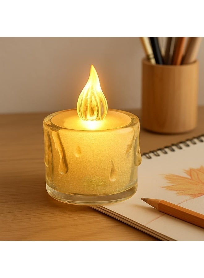 6-Piece Flameless LED Tealight Candles – Warm White Battery-Powered Decorative Lights for Cozy Home Ambience - Image 4