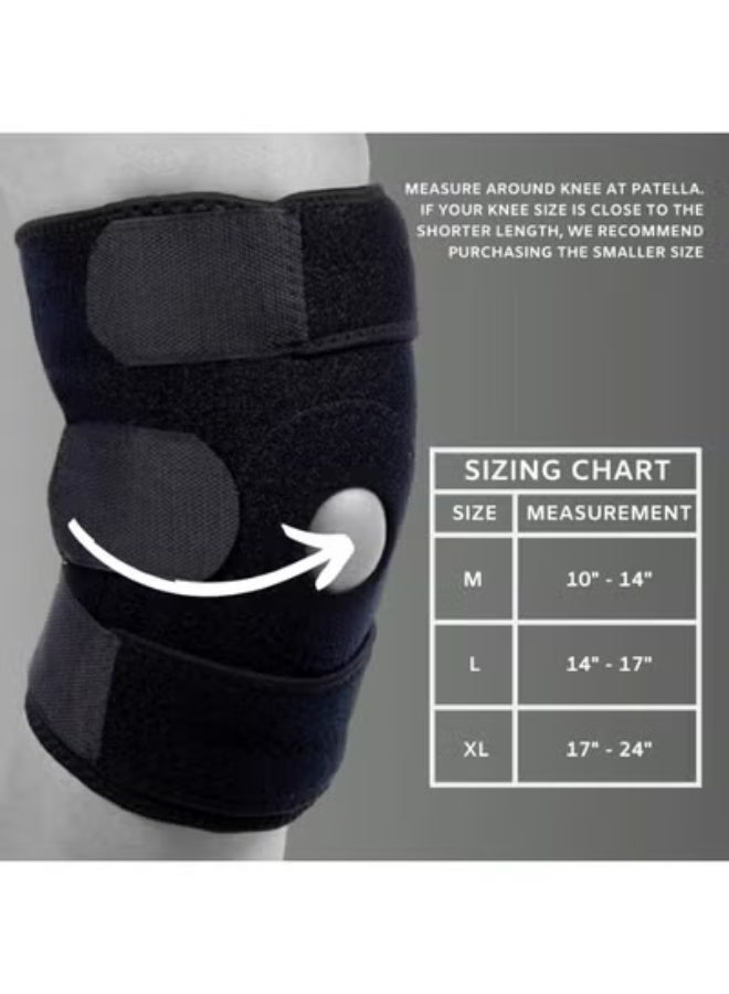 دعامة ركبة قابلة للتعديل بدعامتين جانبيتين – فتحات الركبة لدعم إصابات ACL وتمزق الغضروف، مقاس XL - Image 2