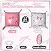 Froova Pink and White Bow Square Foil Balloon Wall 19 Inch 25Pcs Print Double Sided Baby Pink and Pearl White Balloon Backdrop Tunnel Arch Kit for Girls Women Birthdays Bridal Baby Shower Wedding - Image 4