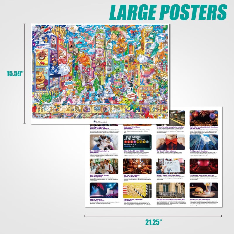 Antelope - 1000 Piece Puzzle for Adults, Time Square Adventure Jigsaw Puzzles 1000 Pieces, High Resolution, Matte Finish, Smooth Edging, No Dust Creative Artistic Puzzle - Image 3