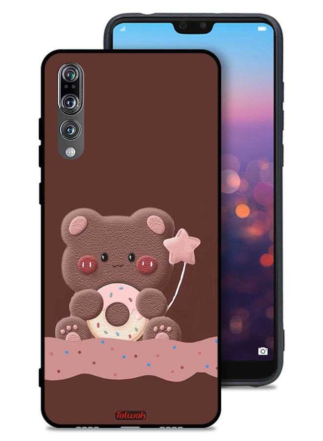 Tolwak Huawei P20 Pro Protective Case Cover Donut Bear - Image 1