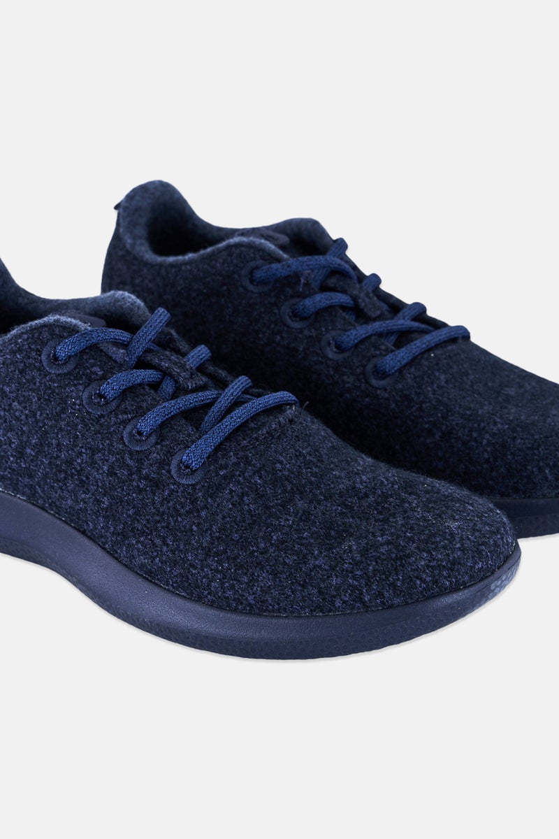 Allbirds Women Wool Runner Lace Up Running Shoes, Dark Navy - Image 3