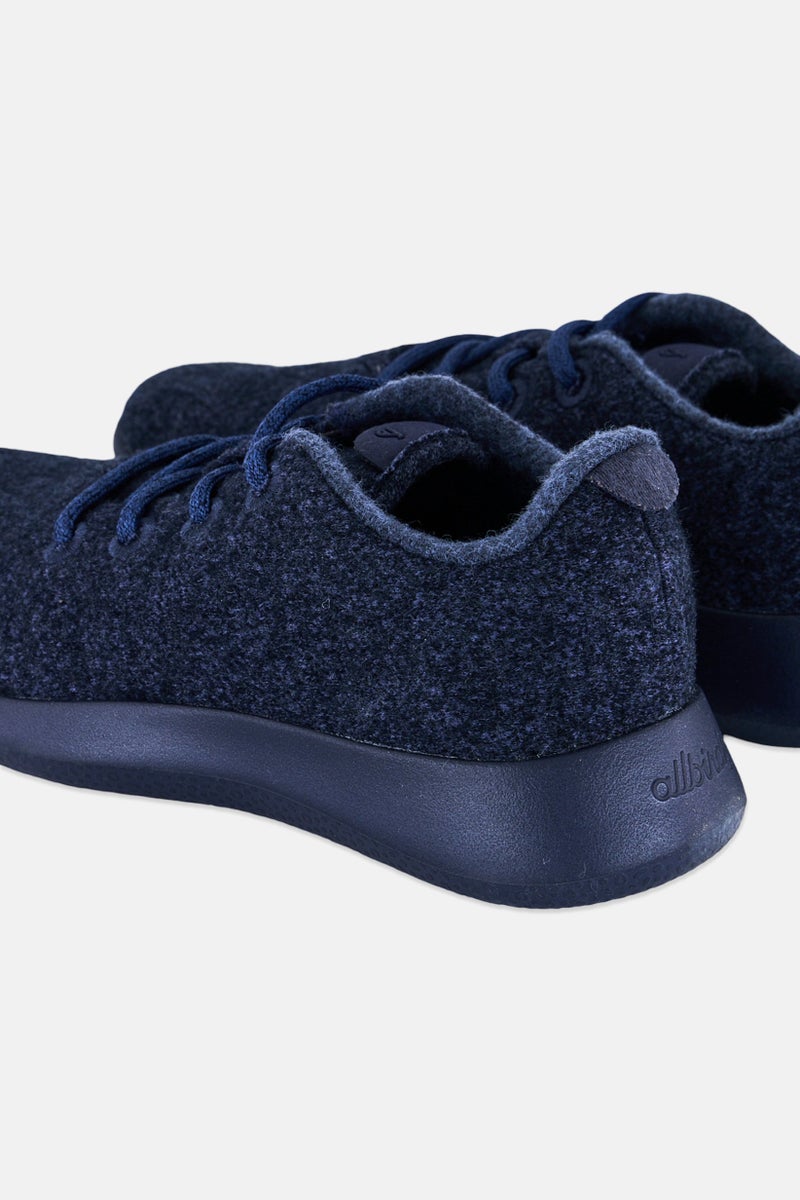 Allbirds Women Wool Runner Lace Up Running Shoes, Dark Navy - Image 2