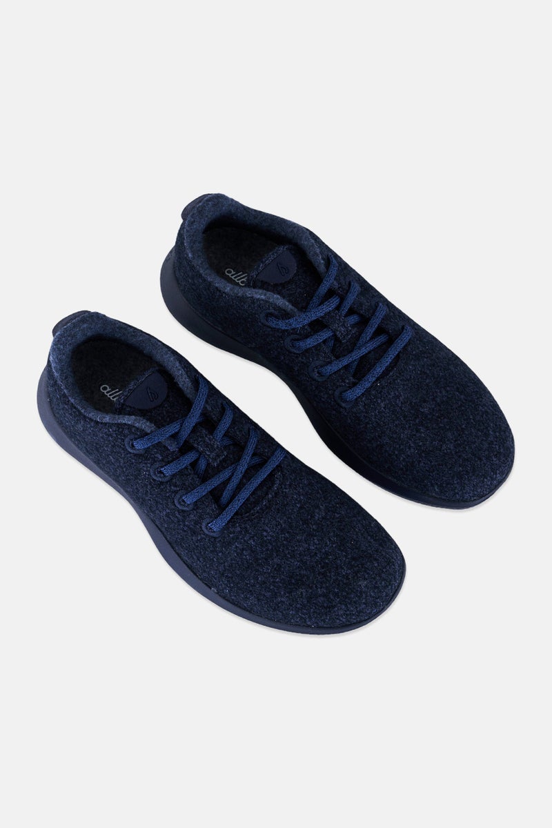 Allbirds Women Wool Runner Lace Up Running Shoes, Dark Navy - Image 4