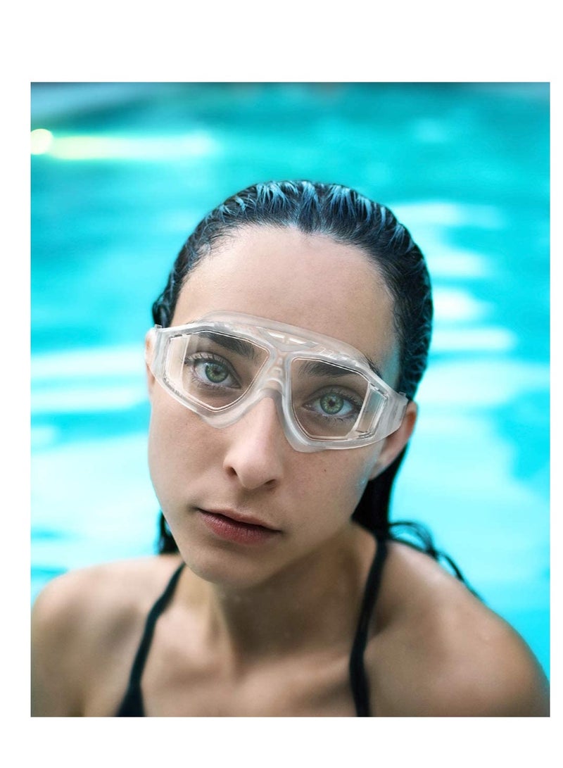 SYOSI Swim Mask Wide View Swimming Mask Goggles Anti-fog Waterproof Diving Goggles for Adults Men Women Spearfishing Snorkeling Swimming  - Image 3