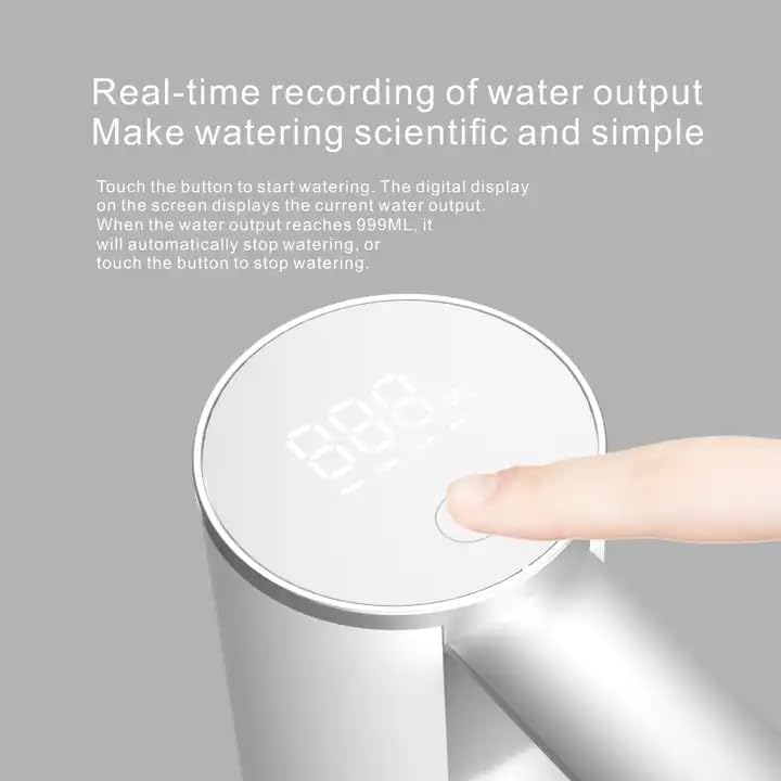 SmartBear Rechargable Automatic Water Pump Dispenser with Digital Display in Milliliters Automatic Water Bottle Pump with Fold Down Pump Dispenser Spout Universal Water Bottle Type C Longest battery - Image 3