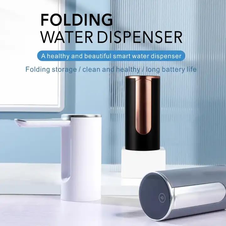 SmartBear Rechargable Automatic Water Pump Dispenser with Digital Display in Milliliters Automatic Water Bottle Pump with Fold Down Pump Dispenser Spout Universal Water Bottle Type C Longest battery - Image 2