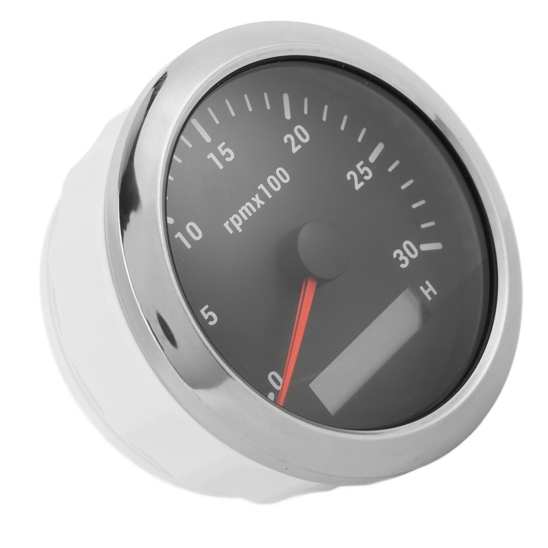 مقياس سرعة الدوران بمؤشر 9-32 فولت IP67 مقاوم للعوامل الجوية - مقياس دورة في الدقيقة عالي الدقة لمحركات القوارب ومجموعات المولدات - Image 4