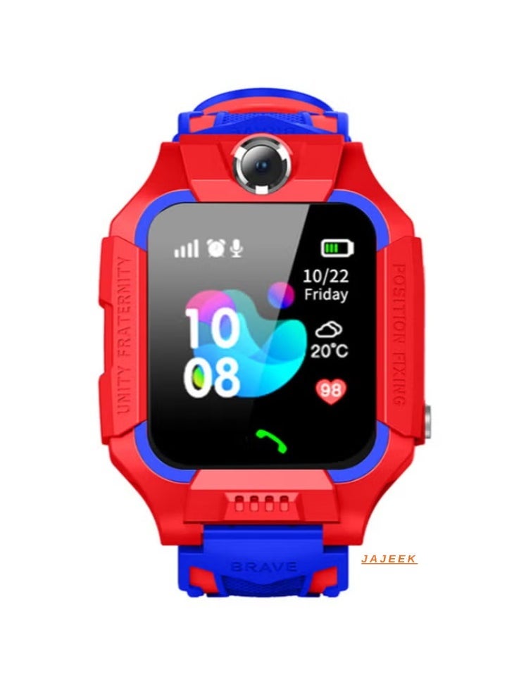 JAJEEK - Smartwatch with Camera & GPS – Midnight Red, SIM Card Support, HD Touchscreen, Fitness Tracker, Bluetooth, Waterproof, Perfect for Calls, Notifications, and Daily Activities - Image 1