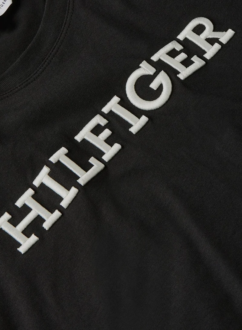 TOMMY HILFIGER Crew Neck Embroidered Logo T-Shirt