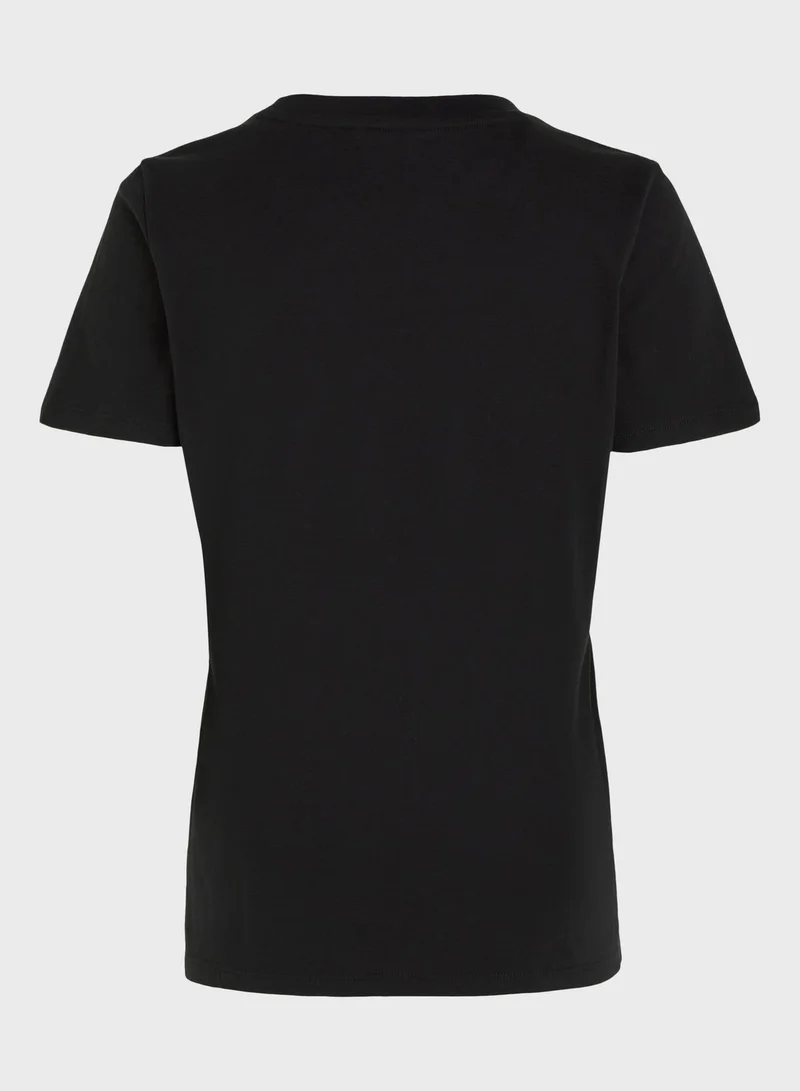 TOMMY HILFIGER Crew Neck Embroidered Logo T-Shirt