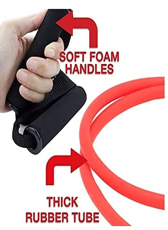VIRTUAL WORLD Single Toning Resistance Tube Pull Rope Elastic Rubber Exercise Band for Stretching, Workout, Home Gym and Toning for Fitness (Color-Multicolor) - Image 2