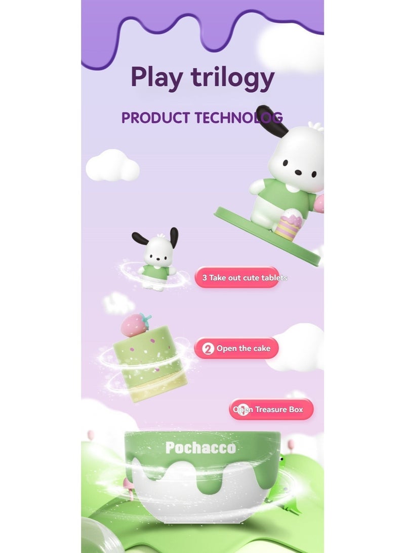 Sanrio Kawaii Dessert Series Blind Box Mystery Figure - Ideal Ramadan Gift for Kids & Girls - Hello Kitty Kuromi Cinnamoroll Collectible Cake Toy Desktop Decor - Image 3