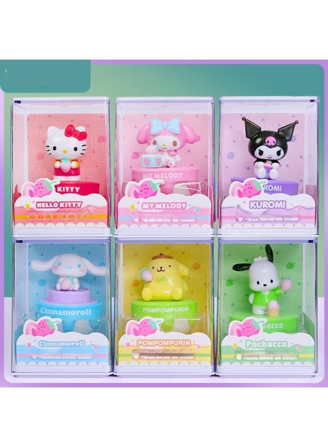 Sanrio Kawaii Dessert Series Blind Box Mystery Figure - Ideal Ramadan Gift for Kids & Girls - Hello Kitty Kuromi Cinnamoroll Collectible Cake Toy Desktop Decor - Image 1