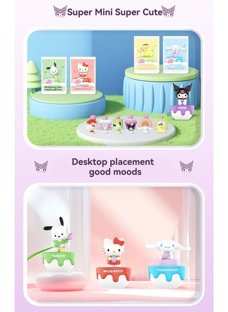 Sanrio Kawaii Dessert Series Blind Box Mystery Figure - Ideal Ramadan Gift for Kids & Girls - Hello Kitty Kuromi Cinnamoroll Collectible Cake Toy Desktop Decor - Image 2