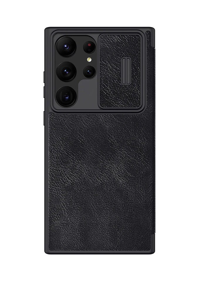 Nillkin Flip Case For Samsung Galaxy S23 Ultra Nillkin Leather Flip Cover Slide Camera Case  - Image 1