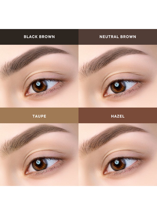 Rude Ultimate Brow Artist - Push-Up Slanted Pencil & Brush - Neutral Brown  - Image 2