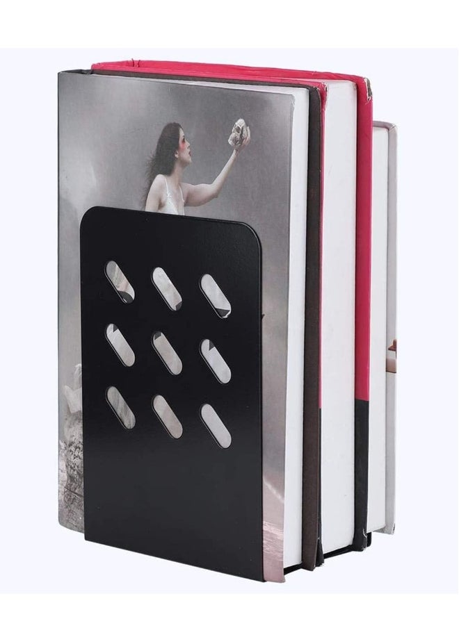 Generic - Anti-skid bookends have a padding base to maintain stability. Even if you only put one book on the bookshelf, it will keep your books balanced and balanced, and won't scratch your furniture. - Image 1