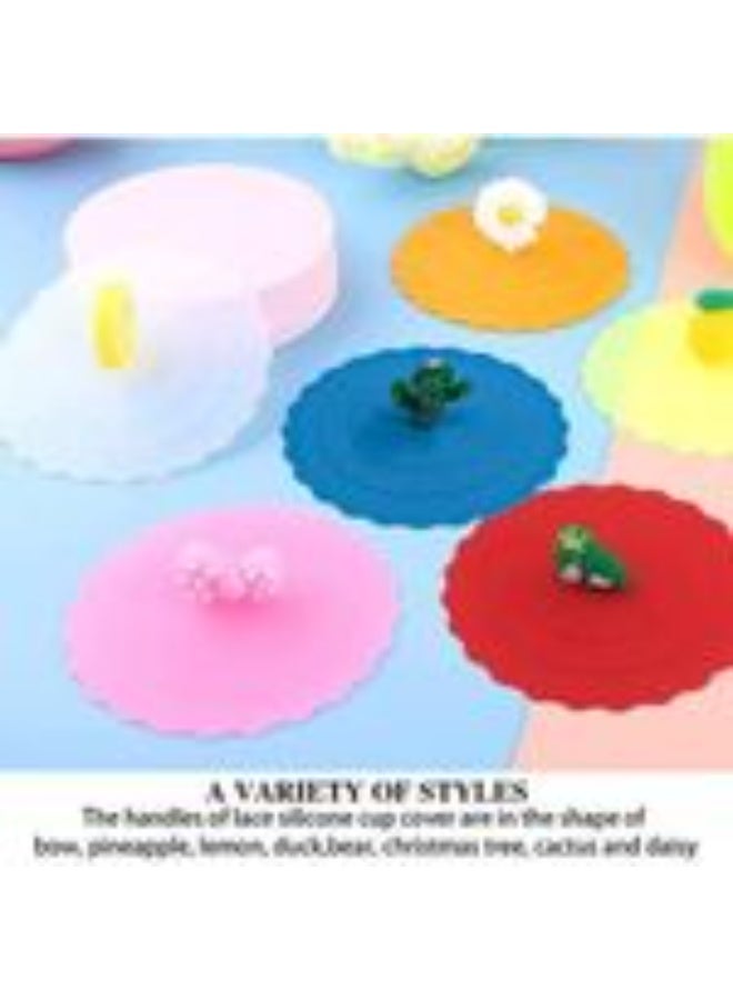 4-piece heat-resistant silicone cup lid - Image 4