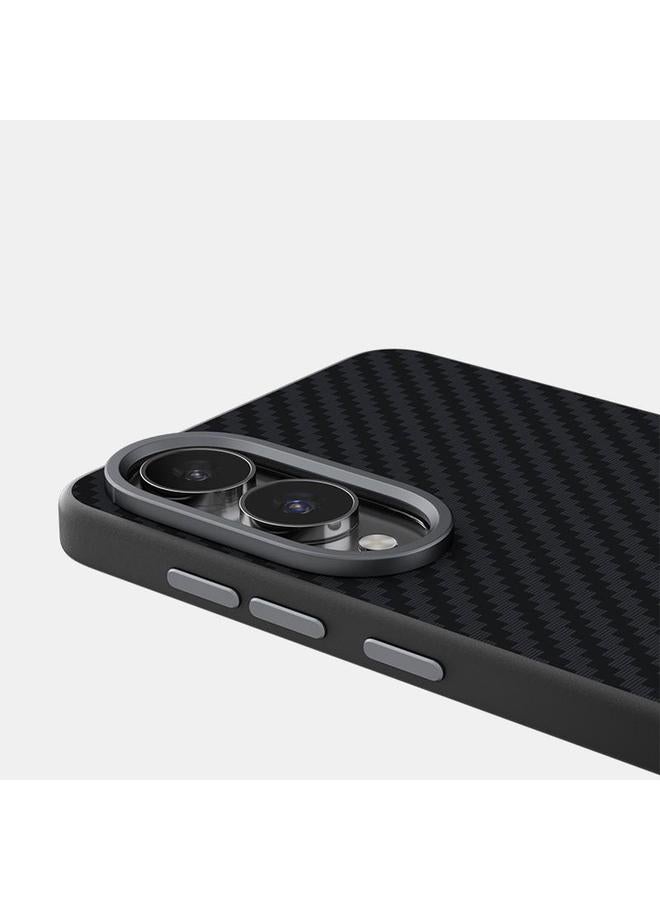 اس-توب جراب لهاتف Samsung Galaxy S25 Edge 5G ABEEL C من ألياف الكربون 6D Micro Relief MagSafe جراب هاتف - Image 5