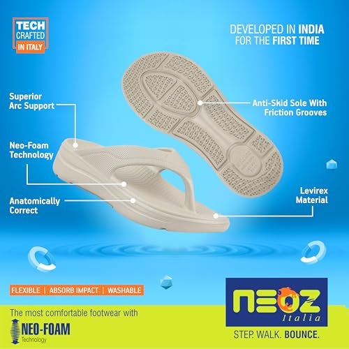 Neoz Ultra Soft Women's Slippers with Cushion FootBed for Adult | Comfortable & Light Weight| Stylish & Anti-Skid| Waterproof & Everyday Flip Flops for Ladies/Girls, W-ZENO-WARM-GREY_6 - Image 3