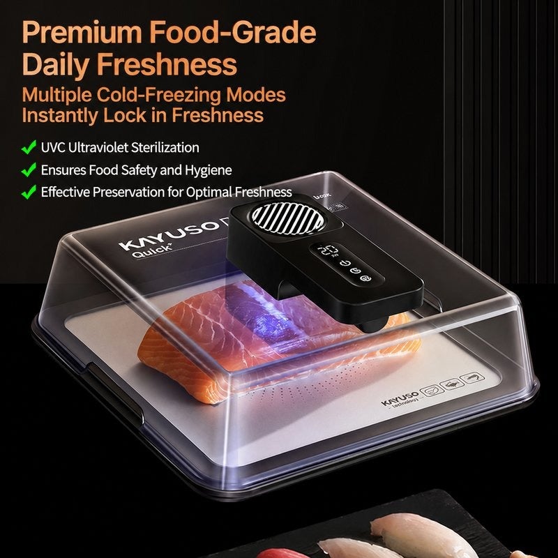 KAYUSO Thermostatic Fast Thawing Defrosting Meat Steak Thawing Heat Conductive Plate Rapid Thawing Tray Food Defroster for Home Use [Luxury Matte White] intelligent thawing machine, rapid food defroster, constant temperature defrost tray, kitchen thaw equipment, luxury white household meat seafood thaw tool - Image 2