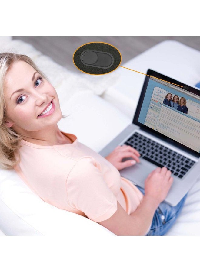 CloudValley Camera Cover Slide, 0.023Inch Ultra-Thin Black&White, Web Webcam Cover for MacBook air, Laptop, iMac, Desktop, PC, MacBook Pro, iPad, iPhone 8/7/6, Privacy Protection [2 Packs] - Image 2