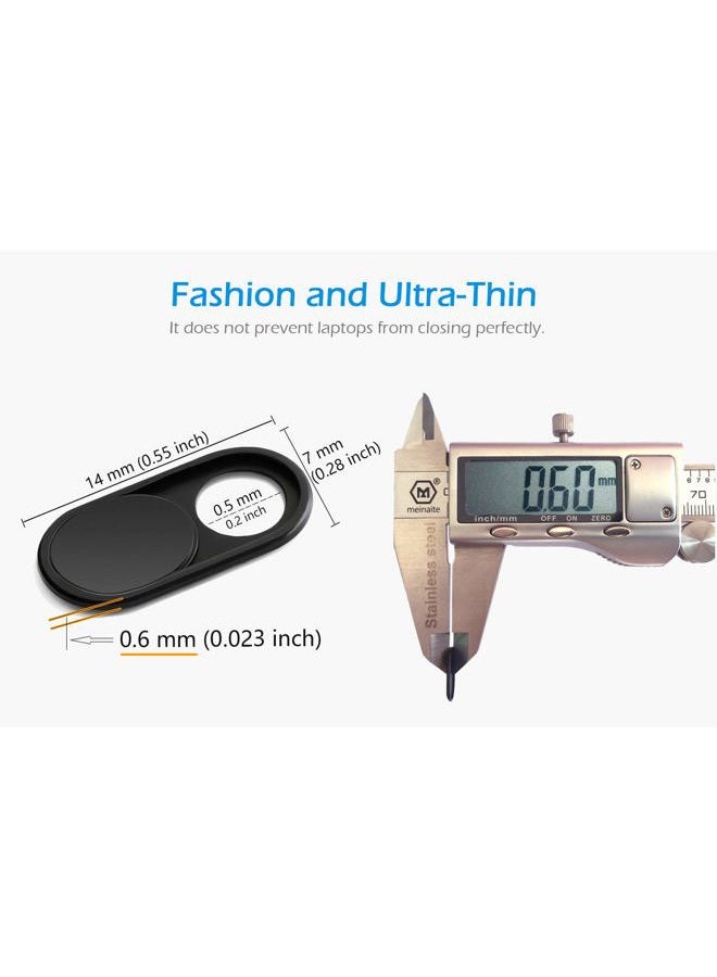 CloudValley Camera Cover Slide, 0.023Inch Ultra-Thin Black&White, Web Webcam Cover for MacBook air, Laptop, iMac, Desktop, PC, MacBook Pro, iPad, iPhone 8/7/6, Privacy Protection [2 Packs] - Image 3