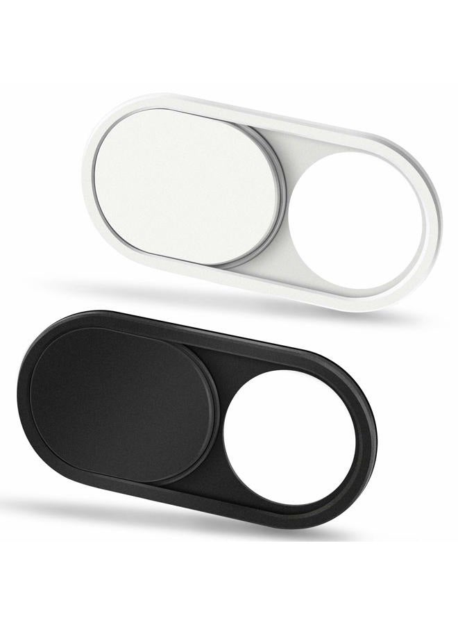 CloudValley Camera Cover Slide, 0.023Inch Ultra-Thin Black&White, Web Webcam Cover for MacBook air, Laptop, iMac, Desktop, PC, MacBook Pro, iPad, iPhone 8/7/6, Privacy Protection [2 Packs] - Image 1