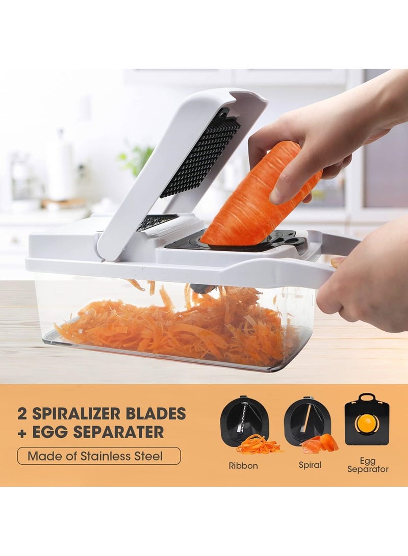 26-in-1 Vegetable Chopper with Container – Multi-Functional Mandoline Slicer and Dicer with 11 Blades, Onion Chopper, Vegetable Slicer for Potatoes, Tomatoes, Cucumbers, and Carrots  - Image 5