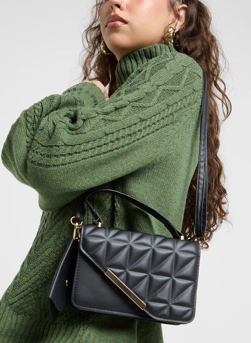 ELLA Quilted  Satchel  Bag With Wallet