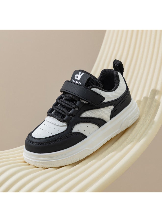 Annil أحذية رياضية للأطفال - أحذية قماشية غير محددة للجنس للأولاد والبنات، مجموعة جديدة لخريف 2023 من أحذية بيضاء ذات جلد علوي مريح ونعل ناعم، ملابس متعددة الاستخدامات للحرم الجامعي - Image 3